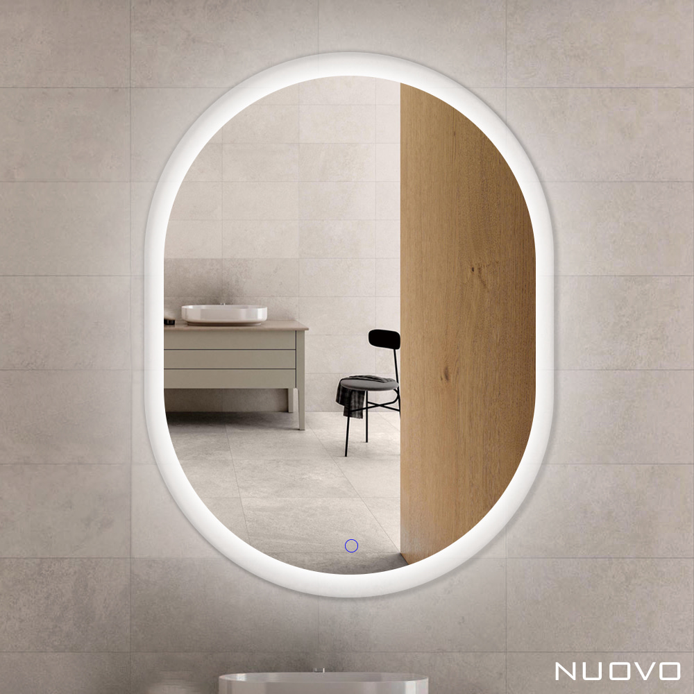 [누오보] 크리스탈 LED 직타원 거울 600