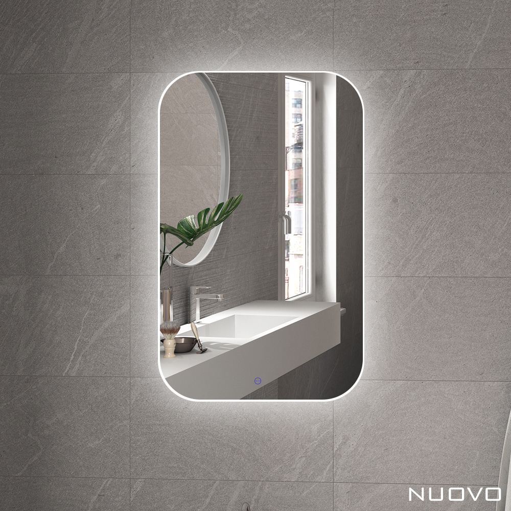 [누오보] 제네시스 LED 라운드 사각 거울 500