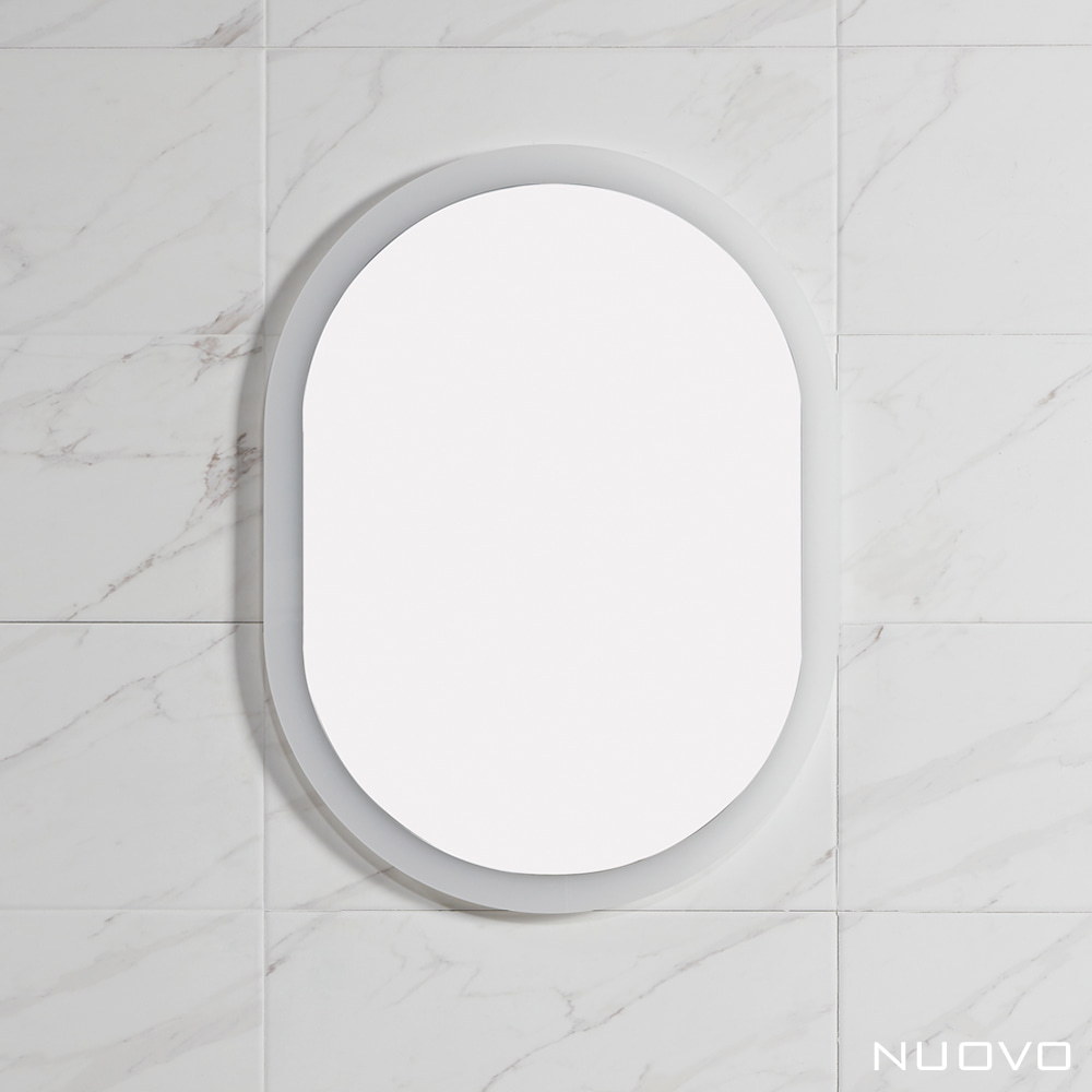 [누오보] 새틴 LED 직타원 거울 600