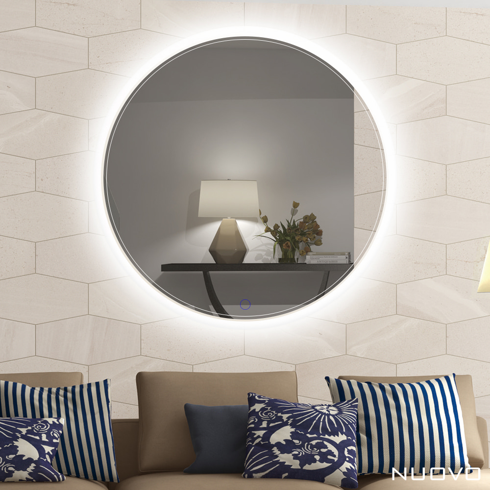 벽걸이 조명 샌딩 원형 LED 간접 거울 700-900