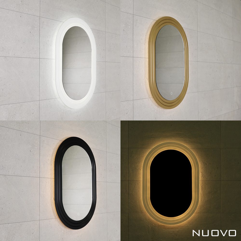 [누오보] 아크 투라인 직타원 LED 간접조명 거울 550