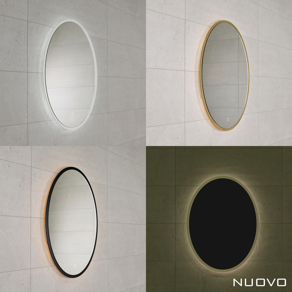 [누오보] 아크 와이드 LED 정타원 거울 600