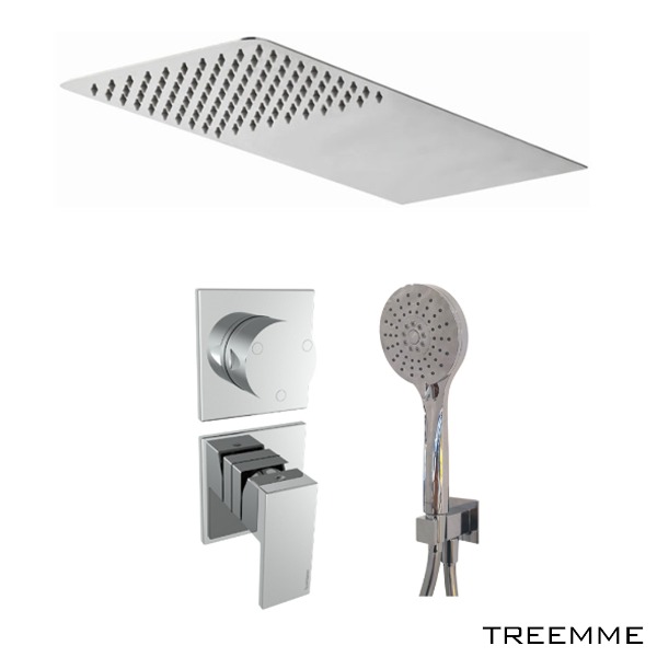 [TREEMME] Q30 4BC2-CC SET D (2 Ways) 크롬 천장 매립 해바라기 샤워수전