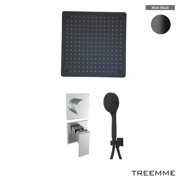 [TREEMME] Q30 4BC2-NN SET C (2 WAYS) 매트블랙 천장 매립 해바라기 샤워수전