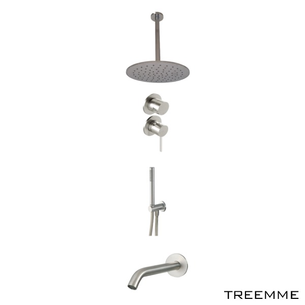 [TREEMME] 40mm 13C3-IS SET C (3 ways) 사틴니켈 매립 해바라기 샤워욕조수전
