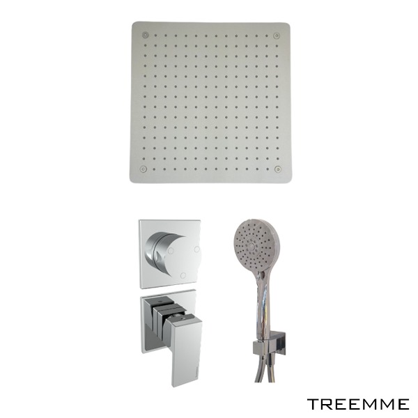 [TREEMME] Q30 4BC2-CC SET C (2 Ways) 크롬 천장 매립 해바라기 샤워수전