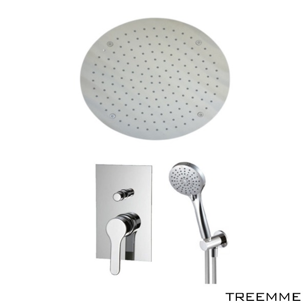 [TREEMME] KLAB 2749-CC SET B (2 Ways) 크롬 천장 매립 해바라기 샤워수전